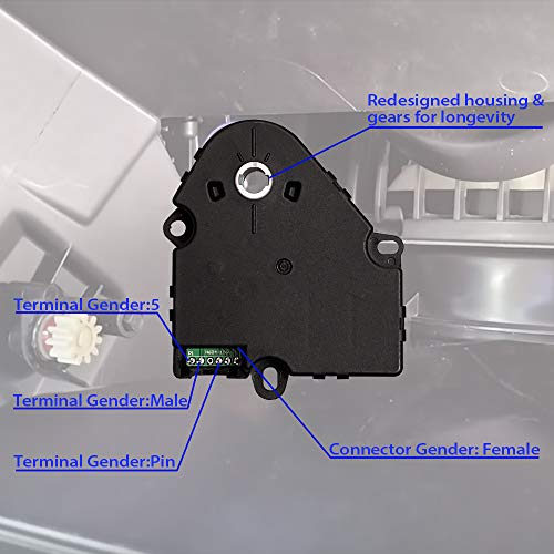 MangoS Compatible Air Blend Door Actuator # 89018365, 604-106, 52402588 - Fits 1994-2012 Chevrolet, Chevy, GMC - Silverado 1500 and 2500, Tahoe, Sierra - HVAC Blend Control Act