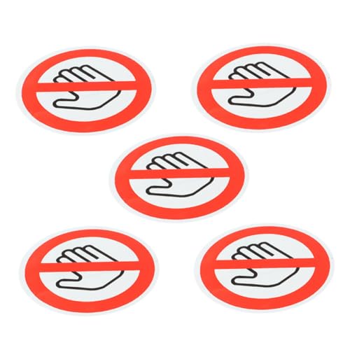 HAPINARY 5feuilles Panneau Ne Toucher Adhésif Étiquette De Sécurité Pour Avertissement De Machine Autocollant Amovible Pour Surfaces Lisses