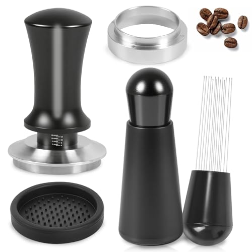 51mm Espresso Accessories Kit, Spring Loaded Calibrated Tamper, W...