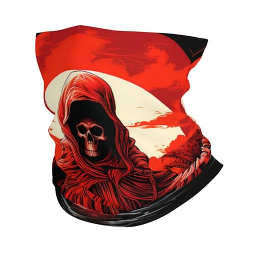 grim reaper angel skull demon skeleton red Neck Gaiter Face Cover Scarf Balaclava Bandana for Women Men Gaiter Mask for Motorcycle Cycling Riding Skiing Party miniatura 1