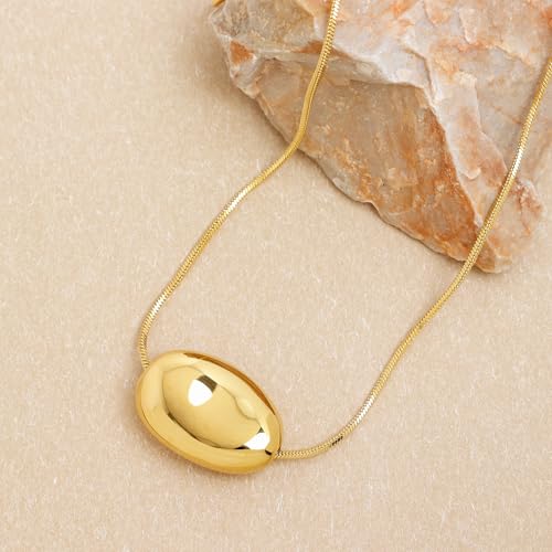 Gold Pendant Pearl Layered Choker Necklace Set for Woman, Chunky Charm Adjustable Pearls Bead Gemstone Shell Conch Tiger Eye Natural Stone Bow Chain Nacklaces Fall Fashion Prom Jewelry Gift.4