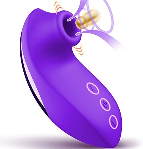 Adult Sex Toys Vibrator for Women - 2in1 Vibrating & Licking Tongue G Spot Vibrators, Nipples Clitoral Stimulator Dildo with 10 Modes Vibrating Massager for Woman Sex Machine for Female Adults Couples