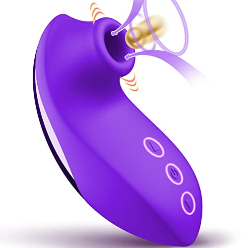Adult Sex Toys Vibrator For Women - 2In1 Vibrating & Licking Tongue G Spot Vibrators, Nipples Clitoral Stimulator Dildo With 10 Modes Vibrating Massager For Woman Sex Machine For Female Adults Couples #TOP11