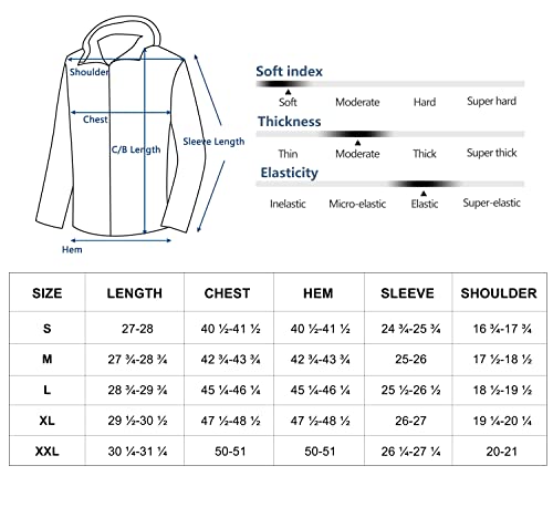Little Donkey Andy Men's Lightweight Quick Dry Full Zip Hooded Jacket Sun Protection Breathable For Golf Hiking Running Blue Heather S #TOP6