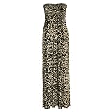 StyleWear Robe longue bandeau pour femmes avec décolleté profond, transparent, à volants, sans bretelles, UK 8-22 = US 4-18