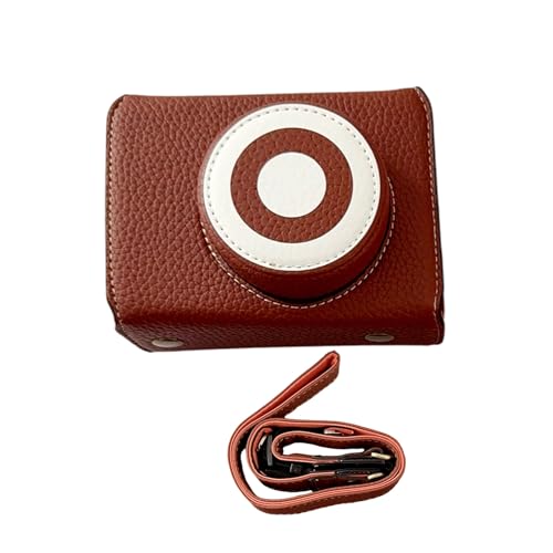 Funda de cámara XE5 de cuero marrón con acceso a batería Irfora
