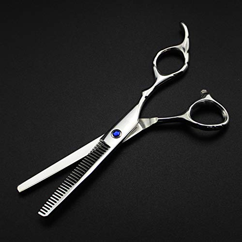 Forbici per Capelli Blu Professionali da 6 Pollici 6Cr, Forbici da Barbiere, Forbici da sfoltimento, Forbici da Parrucchiere,