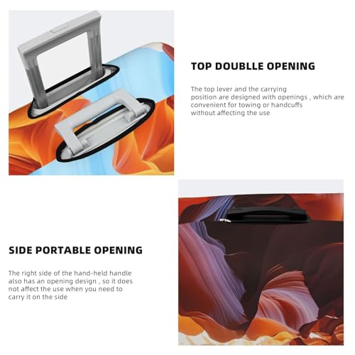 Travel Luggage Cover Suitcase Protector Elastic Washable Antelope Canyon Suitcase Cover Anti-scratch Spandex Baggage Covers Fits 18-32 Inch Luggage4