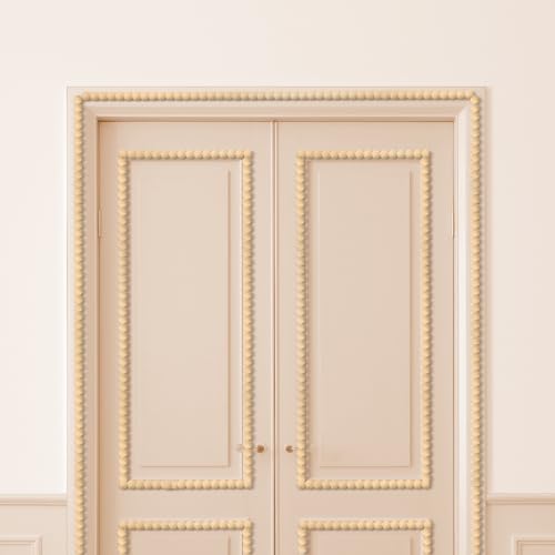 Leinuosen Flexible Molding Trim Peel and Stick for Walls Decorative Bead Pearl DIY Wall Trim for Bathroom Mirror Frame Border Backsplash Ceiling Cabinet TV Wall Edge(Wood,10ft /15 mm) - Image 6