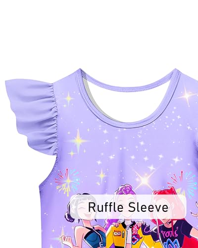 Girls Fashion Dresses Kids Pop Singer Graphic Playwear Novelty Casual Wear Birthday Gift 4-12 Years2