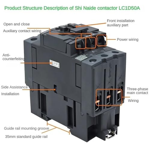 Contacteur LC1D50A à bobine solénoïde pour commande stable - 3