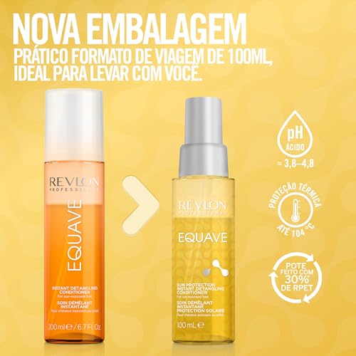 Revlon Professional Equave Soin Démêlant Cheveux Soin pour les Cheveux Instantané sans Rinçage Soin Cheveux Bi Phase Protection Solaire Revitalise les Cheveux Secs - vue 2