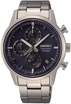 Seiko Men's Quartz Watch Titanium with Stainless Steel Strap