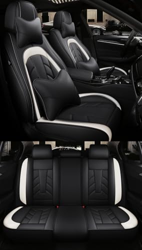 Fesima 車 シートカバー に適し TOYOTA トヨタ シエンタ/ シエンタ170系 / C-HR 対応 アクセサリー 防水 取付簡単 ブラック×ホワイト