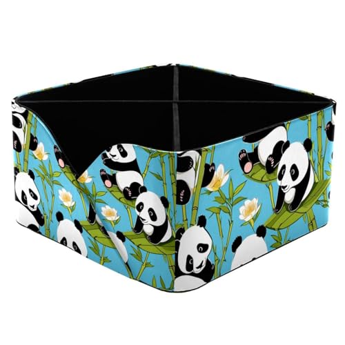 Porte-stylo rectangulaire panda bleu pour libérer votre espace de travail