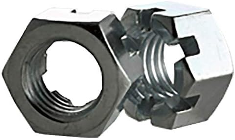 5/8"-11 Slotted Finished Hex Nuts/Steel/Zinc Plated (Quantity: 25)