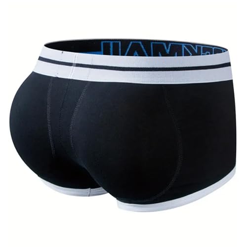 JOCKMAIL Mens Padded Boxer Brief Underwear with Hip Pad Enhancing Removable Underwear