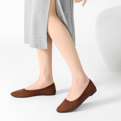 Image of Women's Ballet Flats Shoes Comfortable Mesh Pointed Toe Slip On Dress Shoes | Breathable knit, Memory insole, Lightweight & flexible, Slip-on style, Perfect for daily wear