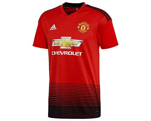 adidas Herren Kurzarm Trikot Manchester United FC Home, Real Red/Black, L,...