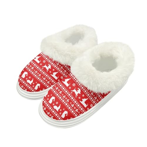 House Slippers Closed Toe Comfortable Fuzzy Polar Fleece Shoes 5.5-11