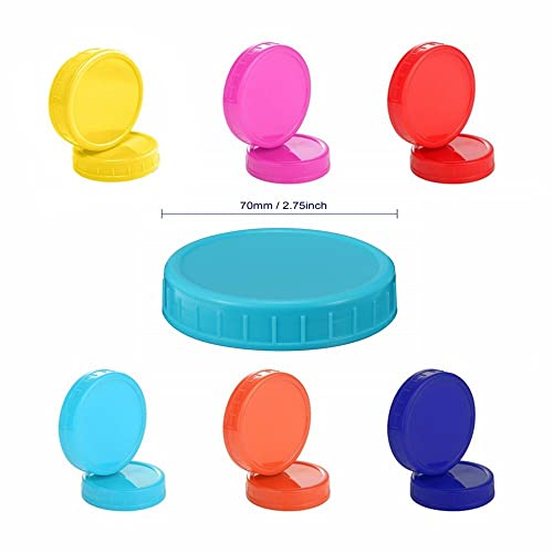 8 Pcs Mouth Mason Jar Lids Canning Jar Lids Colored 70 Mm Regular Canning Lids For Plastic Storage Caps For Mason/Canning Jars #TOP1
