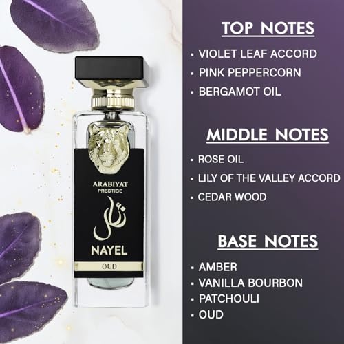 Image of Arabiyat Nayel Oud Eau de Parfum 70ml - Bold Oud Perfume for Men, Oriental Woody Scent with Long-Lasting Aroma, Vaporisateur Natural Spray