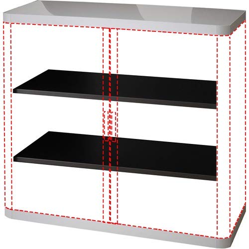 PPR366014192352 - Paperflow USA easyOffice 41 Gray Storage Cabinet Top, Back, Base and Shelves