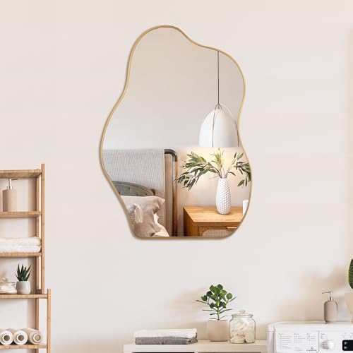 BOMINICA Irregular Wall Mirror Asymmetrical Mirror, Decorative Wall...