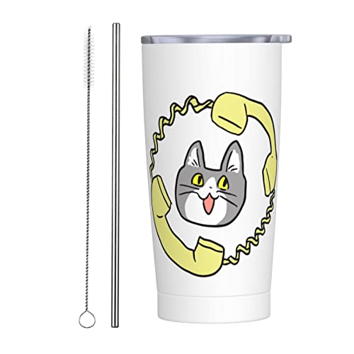 R[q[Jbv Telephone Cat Funny Xg[&Xg[uVt RrjJbv ^u[ XeX ԗp Wt ^  e  ^fMJbv ӂt d\ ԗp^u[ @r v[g 600ml