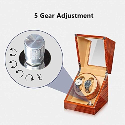 FENOKD Mechanical Watch Shaker Solid Wood Ebony Automatic Watch Winder Box Piano Paint Exterior Silent Motor Dual Power 4 Rotation Mode