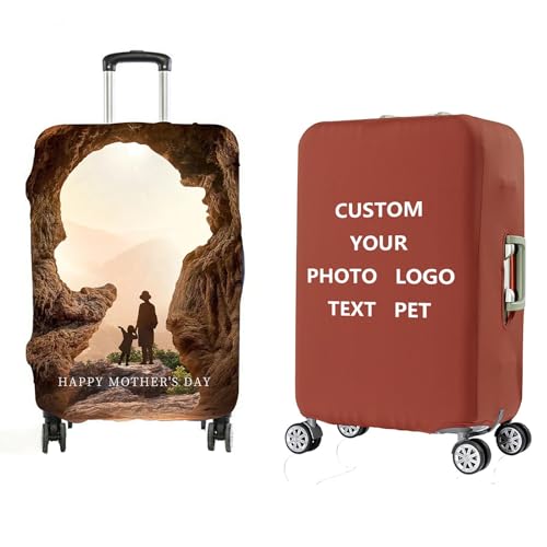 Personalized Luggage Cover - Custom Luggage Covers with Text Photo, Double-sided Design Customized HD Printing Durable and Scratch-resistant Perfect Personalized Gift