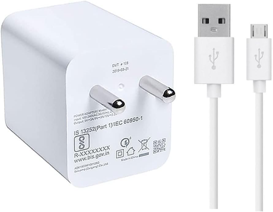50W SV1 Ultra Fast Charger for Allview W1s Charger Original Adapter Like Mobile Charger | Qualcomm QC 3.0 Quick Charge Adaptive Charger with 1 Meter Micro USB Data Cable (MB1, White)
