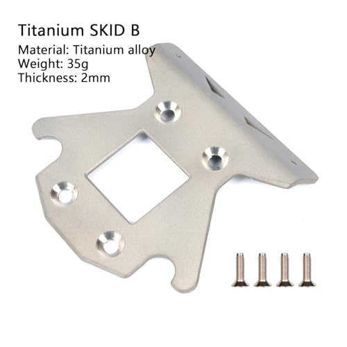 Image of Titanium Sparking Skid Plate Chassis Guard for Arrma 6S,Chassis Armor Undershield Protect | 1 /8 Talion /Typhon V4 V5 TLR /Kraton V4 V5 /Notorious V4 V5,2mm Thick Skid Plate Chassis Upgrade Part Bottom Cover-Titanium