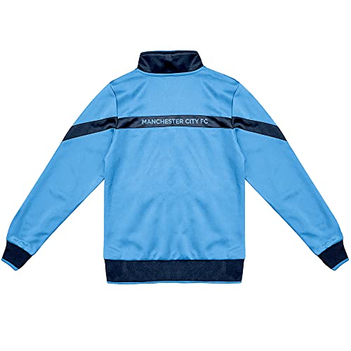 Icon Sports Soccer Track Jacket – Official Boy's World Football Club Team Casual Full Zip Up Active Youth Training Top (Manchester City Striker/Sky Blue, YL)2