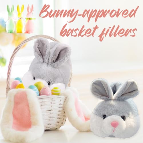 Caramella Bubble Classic Bunny Slippers for Women Funny Animal Novelty Slippers for Adults Cute Plush Rabbit Bedroom Slippers2