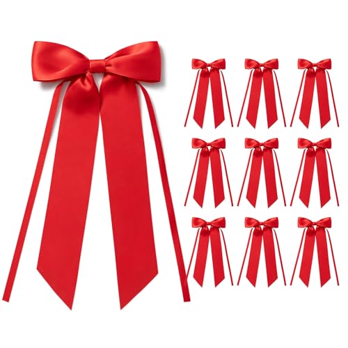 Große Rote Deko Schleifen 17 MORSUNBELA Rote Schleifen Deko Hochzeit Schleife Kommunion Kerzen...