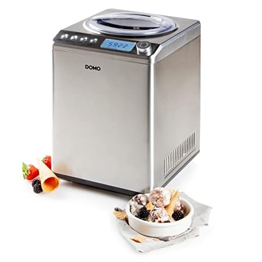 DOMO DO9232I IJsmachine, 18/8 roestvrij staal, 2,5 liter, meerkleurig