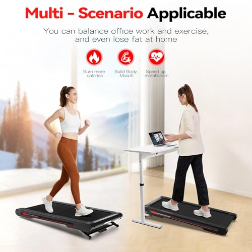 Image of Sperax Manual 10% Incline Walking Pad with App,4 in 1 Walking Vibration Pad,Under Desk Treadmill for Home with Remote Control