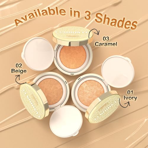 Image of Glam21 Air Cushion CC Matte Foundation Compact | High Coverage Lightweight Foundation for Indian Skin | Long Lasting, Oil Control, Smooth Airbrushed Finish | Travel Friendly Cushion Compact- 11gm (Ivory-01)