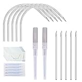 ZS 12pc 16G Piercing Needles, Disposable Precision Sterilized Curved Needles for Ear Tragus, Helix, Nose, Belly, Eyebrow, Labret Piercing (16G(1.2mm))