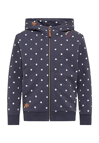 Ragwear Mädchen Sweatjacke AGNESKA DOTS mit Kapuze und Reißverschluss...