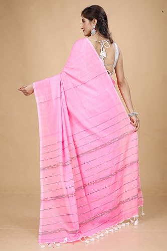 Image of Women's Traditional Bengal Handloom Soft Cotton Khesh Saree