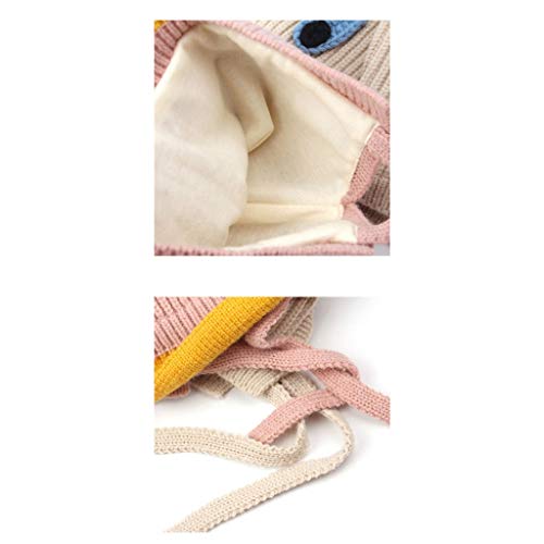 Baby Boys Girls Earflaps Hat Infant Toddler Unisex Soft Warm Cute Duck Knit Hat Kids Winter Cotton Lined Hat Outdoors Cap (Color : Pink, Size : 6-24 Months) #TOP2