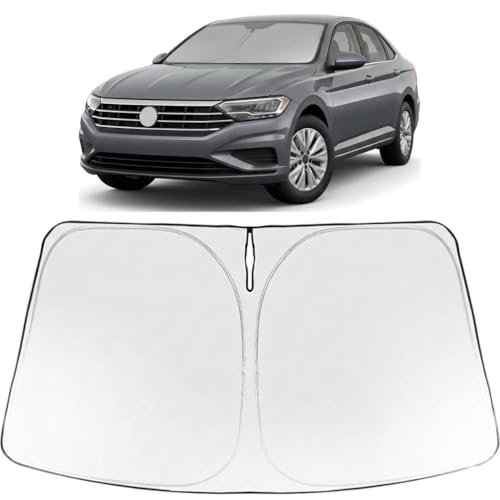 Image of Proadsy Windshield Sun Shade for Volkswagen VW Jetta 2019-2026 Foldable Front Sunshade Protector Sun Visor Blocks UV Rays Keep Car Cooler Accessories