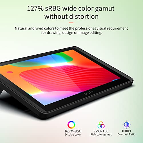 Tableta digitalizadora LCD de 11,6 pulgadas con resolución 1366x768, 8192 niveles de presión, soporte de inclinación y diseño de bajo consumo alimentado por USB — Compatible con Windows/macOS miniatura 7