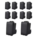 10 Pezzo Deviatore 1P 16A 220V, Compatibile Con Bticino Living International, Colore Nero, Retro Illuminabile, 1 Modulo, Serie MBL