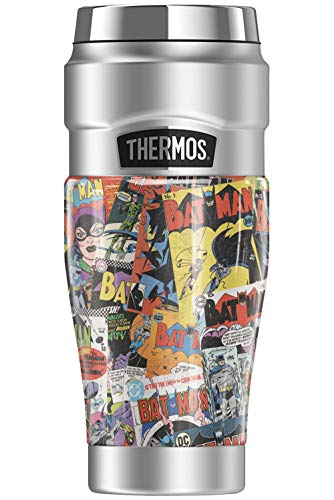 Batman Comic Covers, THERMOS STAINLESS KING Stainless Steel Travel Tumbler, Vacuum insulated & Double Wall, 16oz