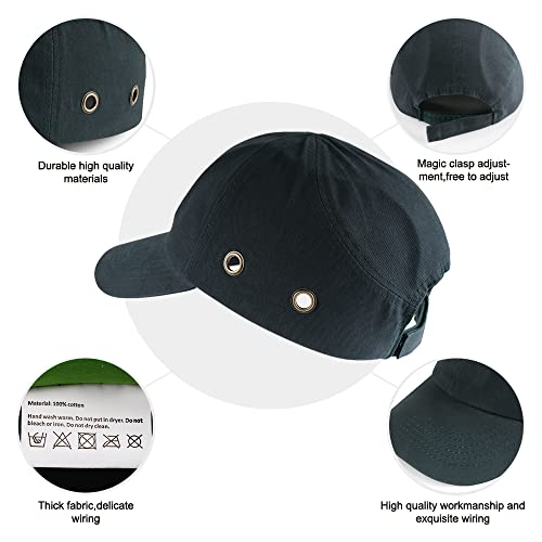 Safety Bump Cap Baseball Hat Style Lightweight Head Protection Cap Hard Hat For Men Women (Classic Navy) #TOP3