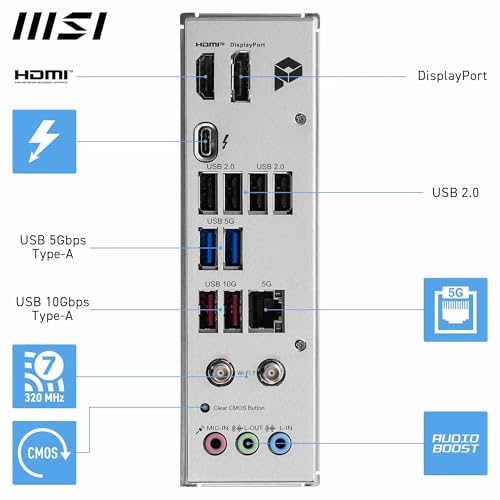 PRO B860-P WIFI Scheda Madre ATX - Supporta Intel Core Ultra Processors (Serie 2), LGA 1851-12 Duet Rail Power System, DDR5 Memory Boost (8600+ MT/s OC), PCIe 5.0 x16 & 4.0 x16, M.2 Gen5, Wi-Fi - Scheda madre - Immagine 5