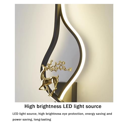 Aplique de pared largo negro de 80cm con luz blanca lineal 4